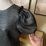 RICKIE FREEMAN FOR TERI JON Rickie Metallic Puff Sleeve Sheath Dress Size 8 Gold Photo 2