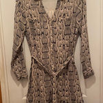 EXPRESS Beige and Black Snakeskin Dress Photo 0