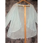 Chico's Women's Chico Size 3 lightweight Aqua blue Sweater/coverup/summer/casual Photo 5