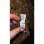 Aerie Square Neck Smocked Bishop Sleeve Crop Top Brown Size L Photo 5