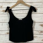 Marine layer Lexi Knot Strap Rib Tank - Black - XS Photo 11