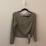 dark olive green long sleeve top Photo 3