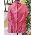 Newport News  Woman’s Red Leather Suede Jacket Trench Coat Size 8 Photo 6