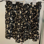 American Eagle ,‎ black floral flowy shorts - soft size small Photo 0
