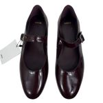 Mango Faux Patent Leather Mary Jane Flats Burgundy Size 38/ 7.5 Photo 7