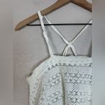 FP Beach Free People Beach  Ivory Crochet Rope Halter Tank Top size Small Photo 3