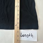 Ralph Lauren Lauren  Black Long Sleeve Top Ribbed Knit Zipper ShoulderWomen Small Photo 7