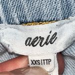 Aerie Cargo Micro Mini Acid Wash Raw Hem Denim Jean Skirt size XXS Photo 4