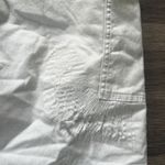 ATM Distressed Women’s White Cargo Cropped Pants 12 Distressed Casual Ankle Size 10 Photo 11