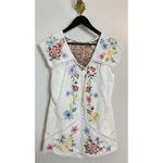 Free People Willow Embroidered Lace Minidress in Ivory Size Medium Photo 4