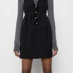 ZARA NWT  Black Jewel Front Mini Wide Straps Dress XS Photo 1