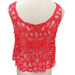 Verty Women's Sleeveless Open Work Lace Layering Tank Cami Cropped Top Sz M / L Photo 4