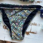 Victoria's Secret Victoria secret blue and green paisley boho bikini bottom with rope tie Photo 0