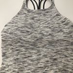 Lululemon  white grey  cross cross built in bra tank top women’s size 6 Photo 3
