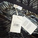 ANINE BING NEW  Dolly Silk Midi Skirt Green Zebra Size Medium Photo 8