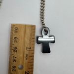 Ankh‎ Cross Pendant Necklace Hematite Tone Bead Chain Ancient Egyptian Symbol Black Photo 2