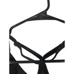 Nike  Black Logo Front Racerback V-Neck Front Design Sports Bra Women Sz S Photo 5