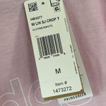 Adidas  pink crop‎ top logo poly cotton blend medium NEW Photo 2