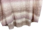 American Eagle Tan Cream Pink Striped Cowl Neck Hi Low Oversized Sweater Size XS Photo 3