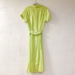 Becca Gauzy Midi Shirtdress in Neon Yellow Small Photo 2