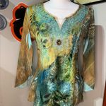 B.L.E.U. Petites Colorful Boho Top Size undefined Photo 1