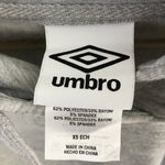 Umbro New Embossed Logo Crop Hoodie Pullover Sweatshirt Heather Grey Photo 11