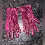 Vintage Blumarine Leather/Suede Gloves Sz S Red Photo 2