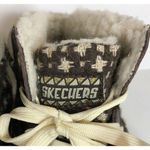Skechers  Womens Brown Gold Plaid Leather Sherpa Lined High-Top Sneakers Size 6.5 Photo 5