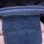 via spiga  Violet “Olivia” Purple Suede Snakeskin Leather Trim Clutch Handbag Photo 10