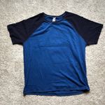 Lucky Brand blue baseball tee style t-shirt, size large. Photo 2