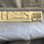 Vintage 90s Honors Peasant Midi Dress Embroidered Floral Cotton Baby Blue Large Photo 11