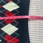 Brandy Melville valentine heart print argyle red long sleeve preppy sweater OS Photo 6