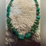 Vintage Henry Dunay New York HDNY Jade Jadeite Green Stone Beads 18 Photo 0