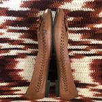 Brown genuine leather ballet ballerina boho hippie indie flats tassels & braiding weaving shoes Photo 2