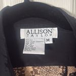 Allison Taylor  Brown and Black Silk Blouse leopard size medium Photo 1