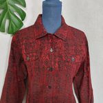 Chico's Silk Blend Brocade Shirt Jacket Photo 1