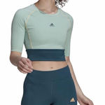 Adidas aero ready crop top teal size M Photo 0