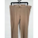 Betabrand Womens Size XL Long Straight Leg Classic Yoga Dress Pant Tan Stretch Photo 1