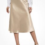 ZARA  a-line satin beige skirt size XS  Photo 0