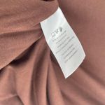 Naked Wardrobe  Smooth Keyhole Cropped Top Shirt Brown NWT Long Sleeve Photo 6