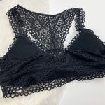 French affair Women's Floral Lace Bralette Bra Black Size L Photo 3