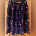 Anthropologie  Charlotte Taylor Stilt Striders Flamingo Pleated Silk Skirt Size 0 Photo 5