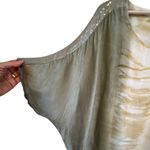 Tempo Paris Silk Blend Tie-Dye Top Size S Sequin Trim Boho Artsy Loose Beachy Photo 2