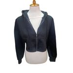 SheIn  Black Cropped Full Zip Hoodie Size X-Large-NWOT Photo 2