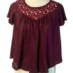 Cape Juby Women’s Burgundy Blouse Size XS Photo 0