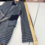 CAbi Checkup Blazer Jacket Womens Medium Navy Blue Gingham Check Stretch Formal Photo 11