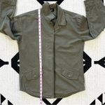 Monrow Vintage Cotton Shirt Jacket in Military Green Size XS Photo 7