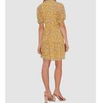 CeCe Yellow Flowy Floral Print Babydoll Dress Photo 2