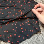 Blue Blush Black and Red Heart Crop Top Photo 2