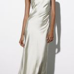 ZARA midi dress satin effect slip maxi wedding party coctail Photo 7